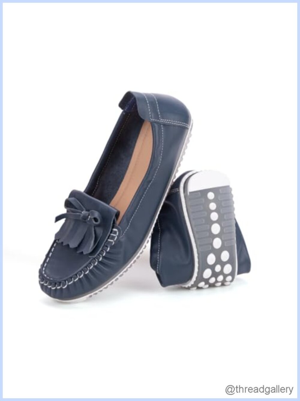 Genuine Leather Penny Loafers Women Slip-On Business Casual Dress Shoes Flats